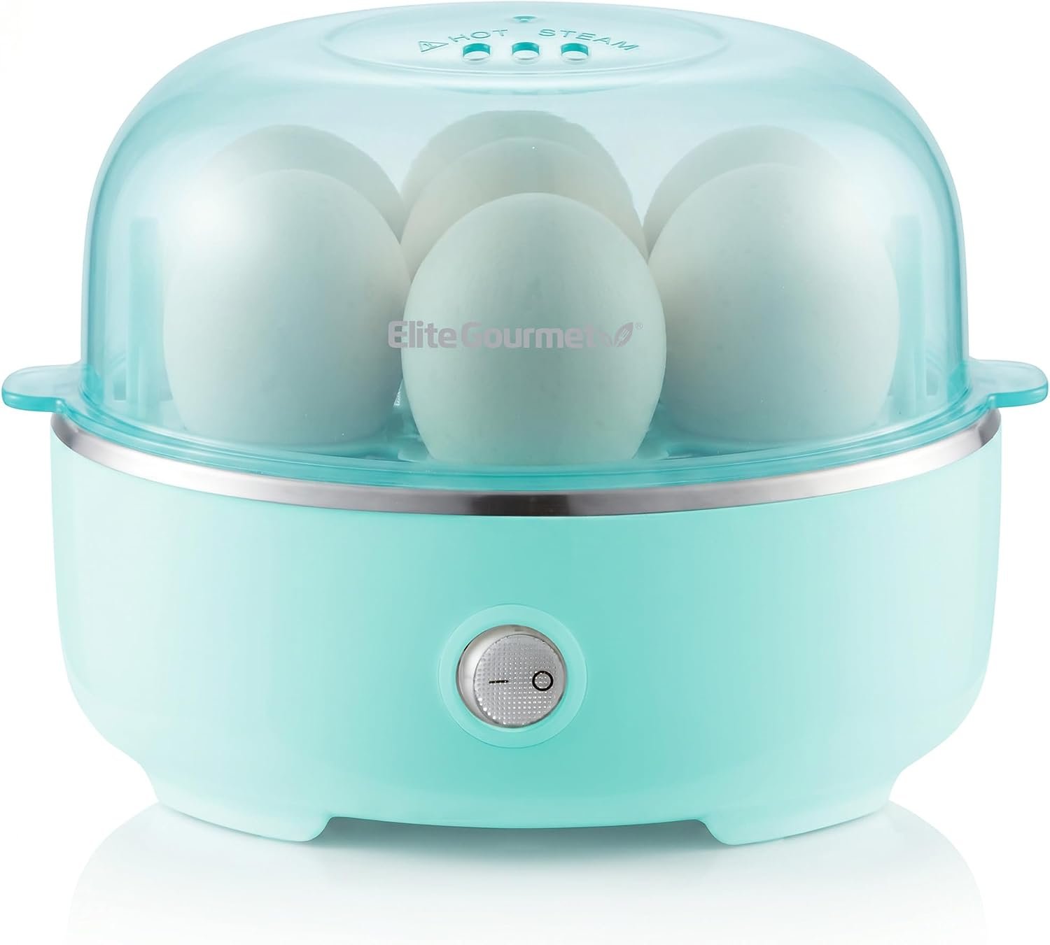 Elite Gourmet EGC115M Easy Egg Cooker, 7-Egg, BPA-Free, Retro Mint